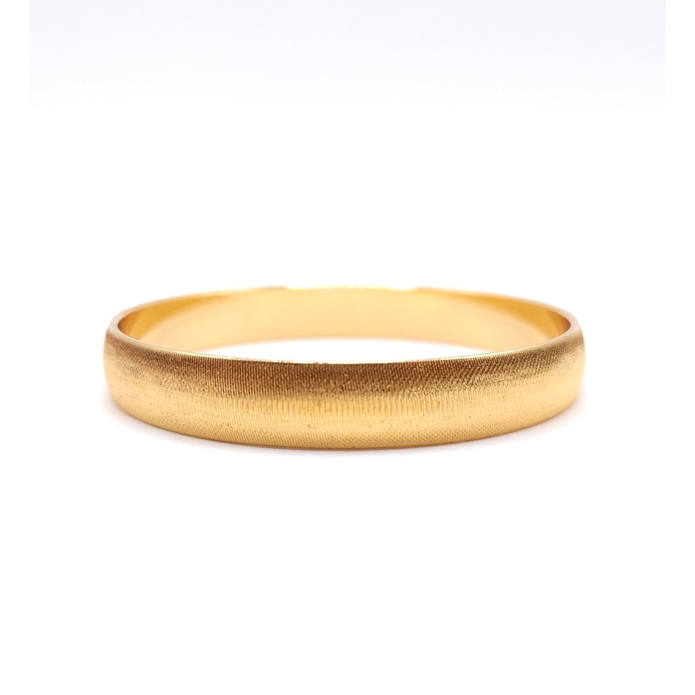 Monet Vintage Gold Tone Bangle Bracelet Textured Wide Signed Jewelry